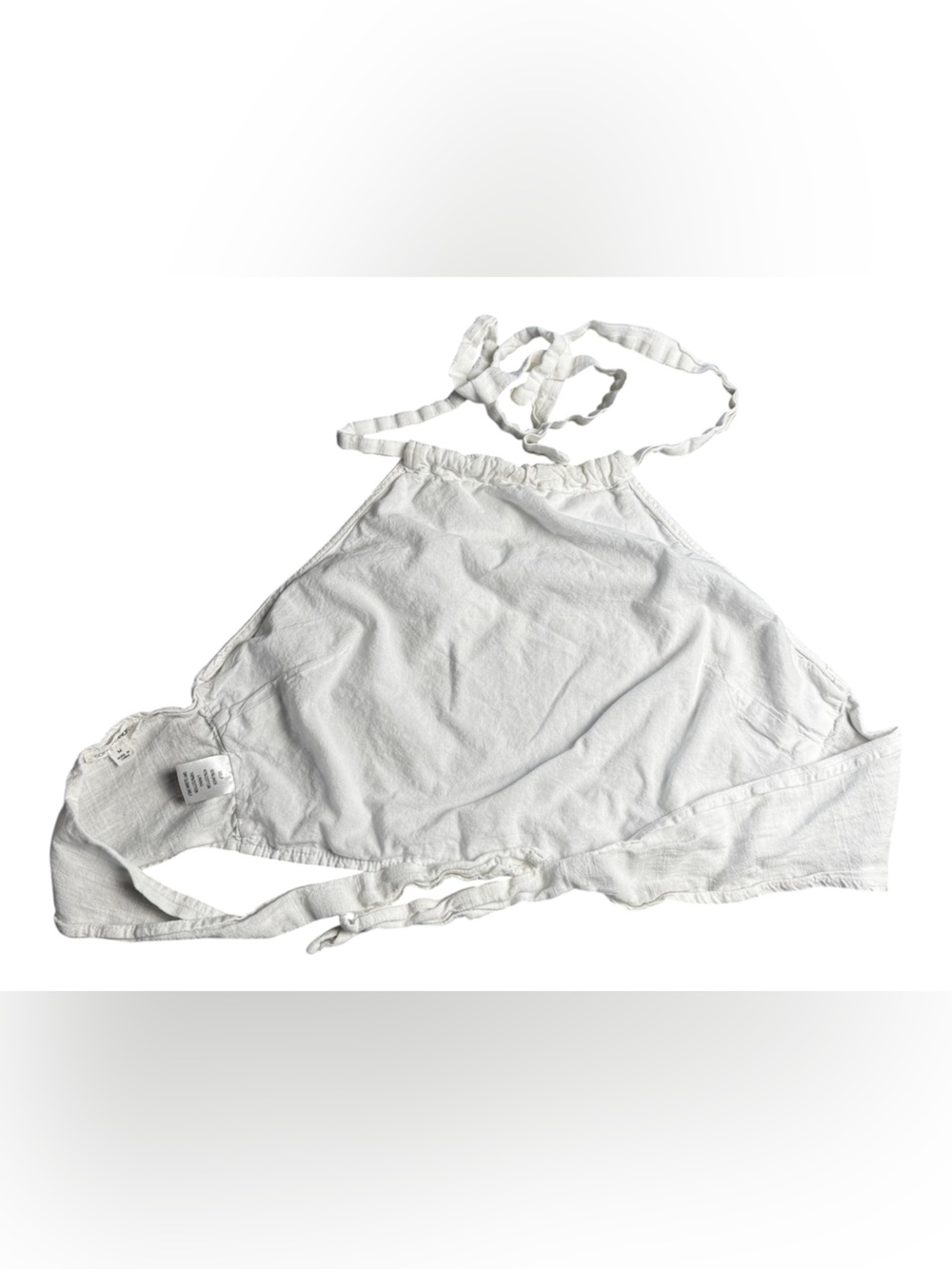 Cotton Candy White Linen Halter Top - Picture 2 of 4